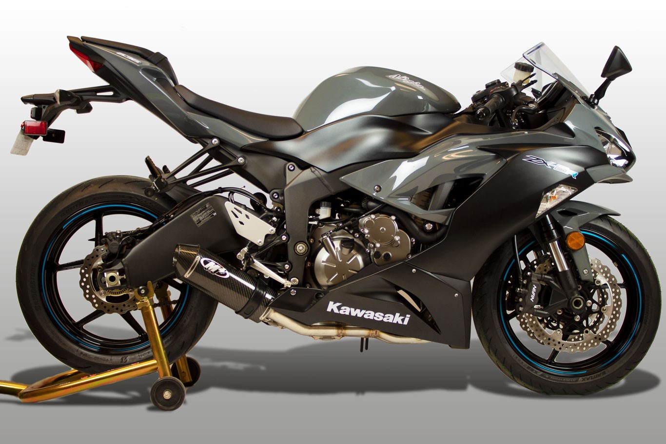 M4 Street Slayer Full System w/ Carbon Fiber Canister 2013-2019 Kawasaki  Ninja ZX-6R
